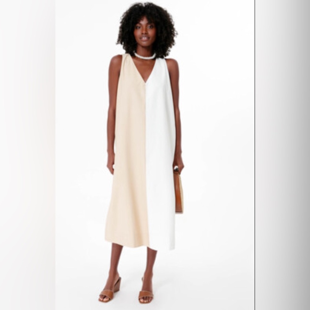 Tuckernuck white and tan Sallie dress